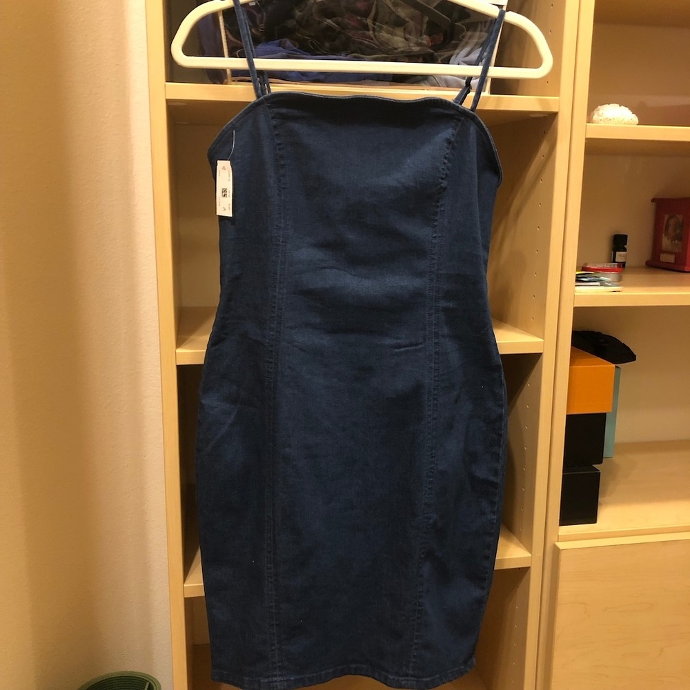 MINI BODY CON JEANS DRESS